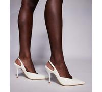 Simmi London Wide Fit - Darcia - Scarpe a punta giallo burro con tacco e con cinturino posteriore a pianta larga 41