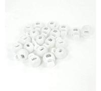 Simo Bazaar Clip Fermacorda a Molla Bianco a Pallina (10 pz)