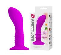 Simolatore prostatico Sturdy plug anale vibrante a ventosa 10 vibrazioni 12 cm