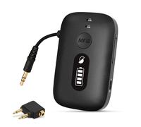 SIMOLIO Adattatore Bluetooth per Aereo, Supporta 2 Airpods e Cuffie Wireless,20 Ore da Batteria, Trasmettitore Wireless Audio AUX da 3,5 mm per tv,per Volo, TV, Palestra, Viaggio