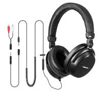 SIMOLIO SM-906 Cuffie per TV con controllo del volume, Cuffia Over-ear audio con 15ft cavo a spirale più 6.6ft cavo esteso, supporta RCA e 3.5mm AUX uscita, cuffia cablata con microfono per PC, Laptop