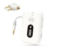SIMOLIO Trasmettitore Bluetooth per aereo, batteria da 20 ore, supporta 2 auricolari/cuffie wireless, trasmettitore audio AUX wireless da 3,5 mm per TV, attrezzature da palestra, controller, lettore