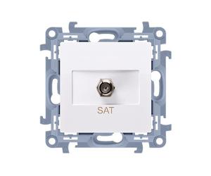 SIMON 10 GNIAZDO ANTENOWE POJEDYŃCZE TYP F BIAŁY - S+843090