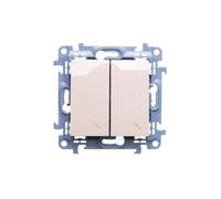 Simon 10 Interruttore doppio deviato 10AX crema CW6/2.01/41