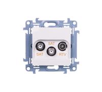 Simon 10 presa antenna doppia SAT-SAT-RTV bianco CASK2.01/11