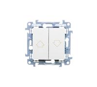 Kontakt-Simon CZP1.01/11 - Interruttore elettrico Pushbutton Switch, colore bianco, accessorio per coltelli elettrici (Pushbutton Switch, in plastica, IP20, IP44, 250 V, 10 A)