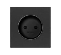 Simon 10000040-238 Placca copripresa e copri interruttori Nero