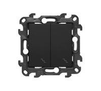 Interruttore doppio scala nero SIMON24 NW6/2.01/49