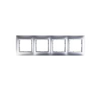 Simon 54 5902787827106 - Cornice Premium a 4 vie, argento opaco, DR4/43 kontakt-simon