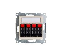 Simon 54 cassa altoparlante quadrupla crema DGL34.01/41