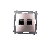 Simon 54 D62E.01/44 Doppia presa RJ45 Cat.6 - Prezzo per kit