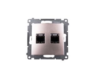 Simon 54 D62E.01/44 Doppia presa RJ45 Cat.6 - Prezzo per kit