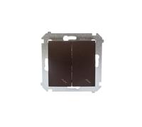 Simon 54 Deviatore doppio marrone opaco DW6/2.01/46