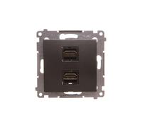 Simon 54 doppia presa HDMI antracite DGHDMI2.01/48
