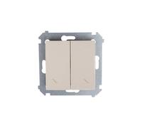 Simon 54 Interruttore deviatore doppio crema DW6/2.01/41