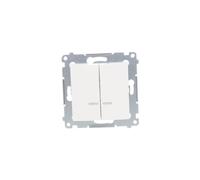 Simon 54 Interruttore doppio illuminato bianco DW5ABL.01/11