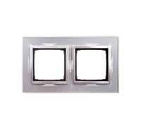 Simon 54 Nature Cornice Doppia Vetro ARGENTO NEBBIA DRN2/71 kontakt-simon 5902787559854