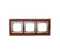 Simon 54 Nature tripla cornice legno ORO NOCE DRN3/86