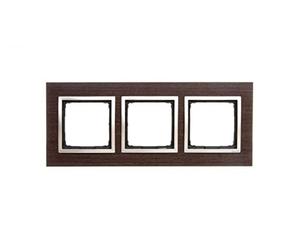 Simon 54 Nature Tripla Cornice Legno Oro Wengè DRN3/85 kontakt-simon 5902787559977