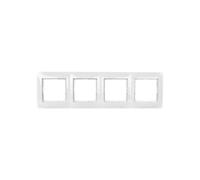 Simon 54 Premium telaio quadruplo antibatterico bianco DR4/AB11