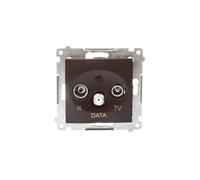 Simon 54 Presa antenna R/TV/DATA marrone opaco DAD.01/46