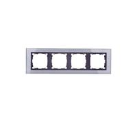 Simon 82 82847-35 Telaio quadruplo vetro argento