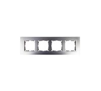 Simon 82 82947-33 Telaio quadruplo orizzontale alluminio