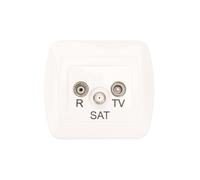 Simon Akord presa antenna RD/TV/SAT final bianco AAS/11