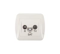 Simon Akord Presa antenna RD/TV/SAT terminale beige AAS/12