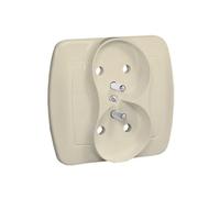 Simon Akord presa doppia con/e pannelli beige AGZ2Z/12