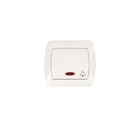Kontakt-Simon AD1L/11 interruttore elettrico Pushbutton switch Bianco - Accessorio coltello elettrico (Pushbutton switch, Bianco, Plastica, IP20, 250
