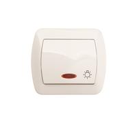 Simon Akord pulsante/luce/con retroilluminazione bianco AS1L/11