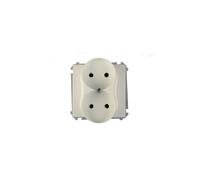 Simon Basic presa doppia b/u 16A IP20 bianco BMG2M.01/11