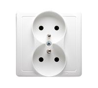 Simon Basic presa doppia con/u 16A 250V bianco BMGZ2/11