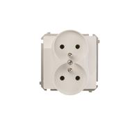 Simon Basic presa doppia con/u 16A IP20 bianco BMGZ2M.01/11