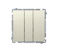 Simon Basic triplo connettore, attacco rapido, beige BMW31.01/12