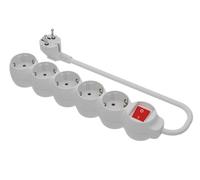 SIMON Brico Basicline - Base 5 presa presa 2P + T + interruttore + Cavo 1,5 m 3 G1 bianco borsa Solapa