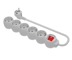 SIMON Brico Basicline - Base 5 presa presa 2P + T + interruttore + Cavo 1,5 m 3 G1 bianco borsa Solapa