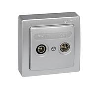 SIMON Brico g7348753 - Presa R-Tv + SAT intermedia alluminio
