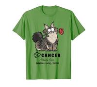 Simon Cat Cancro Zodiaco Maine Coon sensibile amorevole Fedele Maglietta, Uomo, Erba, S