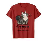 Simon Cat Cancro Zodiaco Maine Coon sensibile amorevole Fedele Maglietta, Uomo, Mirtillo Rosso, L