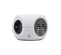 SIMON COMBIBALL - Base multipla francese, presa multipla con presa francese e 2 USB A + 2 USB C, 7 prese di ricarica, ladro di prese con interruttore, colore bianco