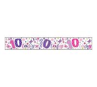 Simon Elvin - Striscione I Am 10 Today olografico (Pack of 6) (Rosa)