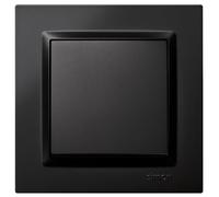 SIMON - Interruttore switch, serie Simon 10, 230 V, interruttore a parete interna, facile da installare, con telaio, coperchio e meccanismo, colore nero