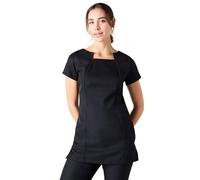 Simon Jersey Casacca di bellezza leggera con scollo quadrato. Tuniche di bellezza da donna UK nelle taglie 6-26. Uniforme durevole per terapista di bellezza, facile da pulire, tunica da salone da