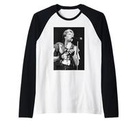 Simon Le Bon Duran Duran Canta Blu Argento Tour 1983 Maglia con Maniche Raglan