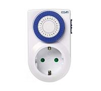 Simon - Programmatore analogico giornaliero, presa timer programmabile, compatta e analogica, 24 ore, intensità 16 A, 230 V/50 Hz, colore bianco
