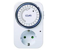 Simon - Programmatore analogico giornaliero, presa timer programmabile, compatta e analogica, con luce LED luminosa, intensità 16 A, 230 V/50 Hz, colore: bianco