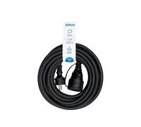 Simon - Prolunga professionale H07RN-F, prolunga con tappo IP44, cavo 3G2,5 mm² (10 m), prolunga elettrica per esterni, prolunga resistente, colore nero