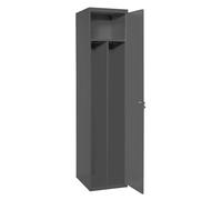 Simon Rack Armadietti guardaroba metallici, 1 porta, con chiave, professionale, doppio scomparto, 1800 x 400 x 500 mm, antracite - Simonlocker